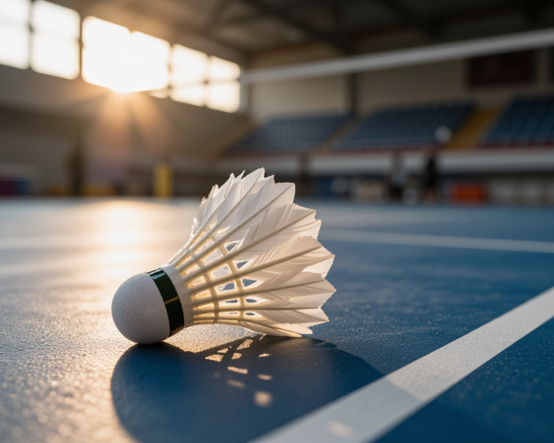 Symbolic Shuttlecock in Golden Light