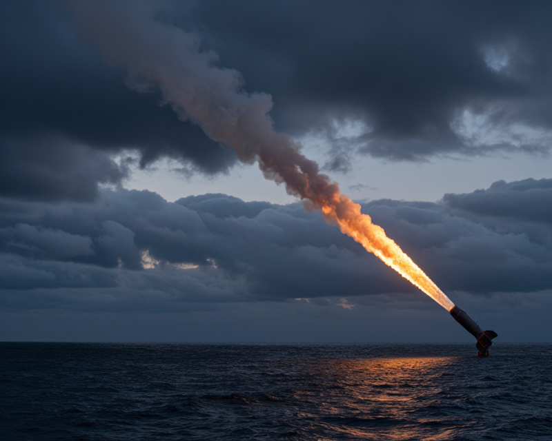 Atmospheric Missile Launch Scene