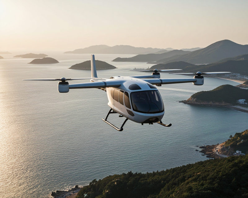 Future UAM flight over Incheon islands