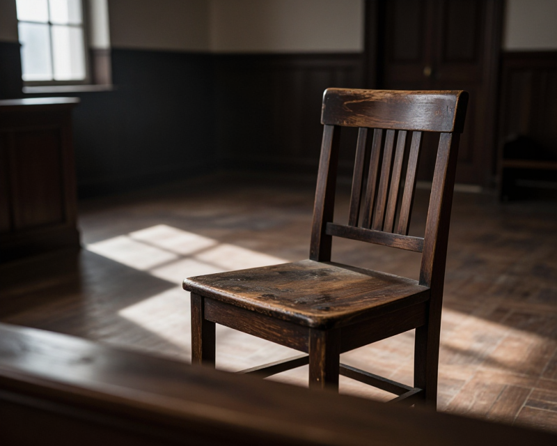 Symbolic courtroom atmosphere