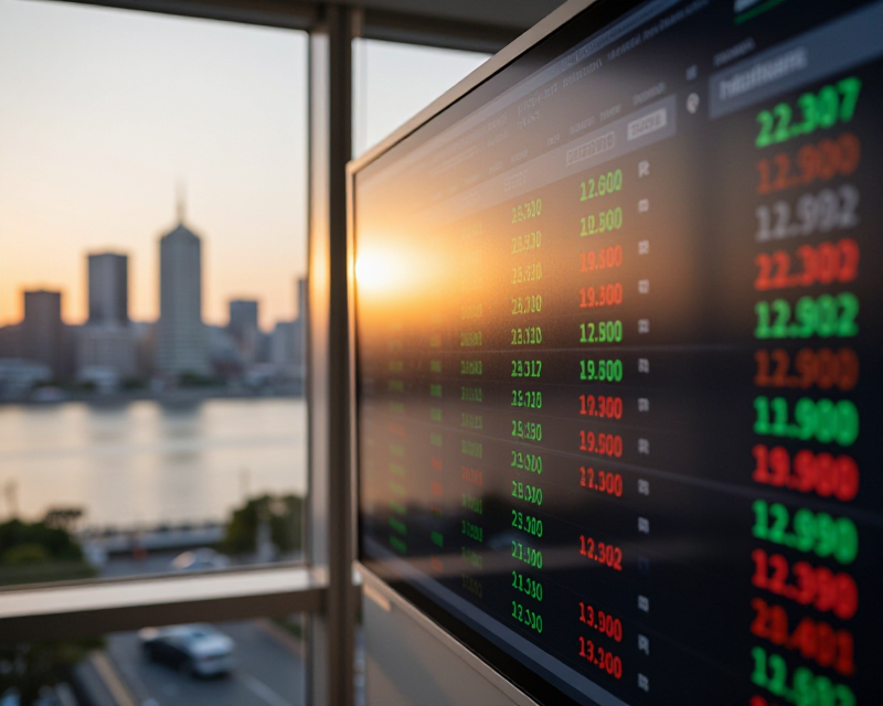Stock Market Display in Seoul