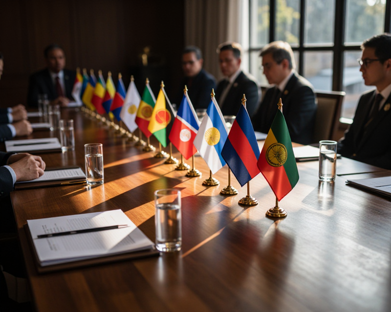Diplomatic Meeting Atmosphere
