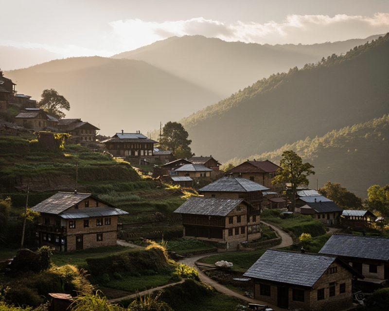 Atmospheric Nepalese Landscape