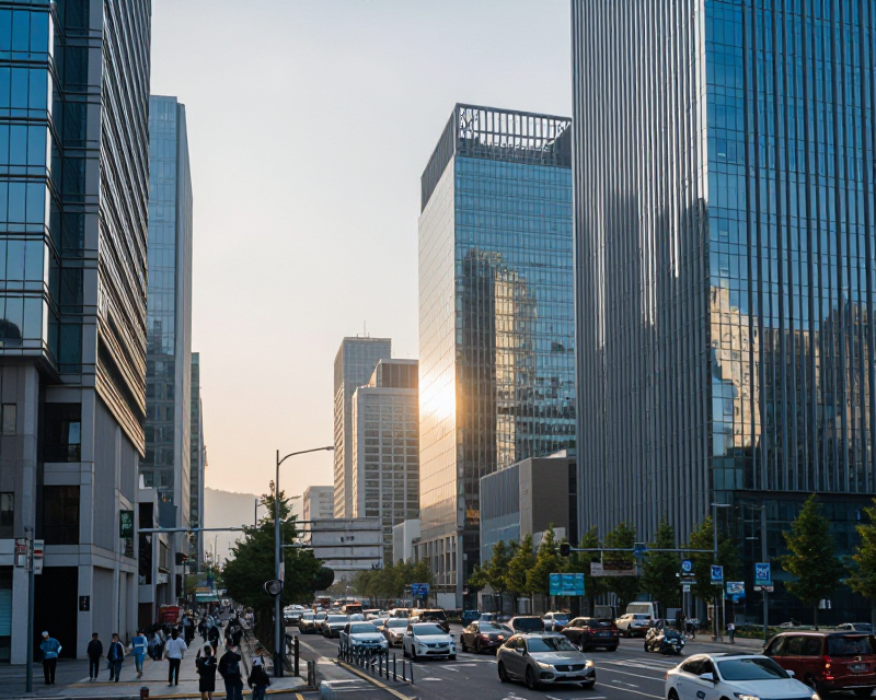 Seoul Financial District Morning