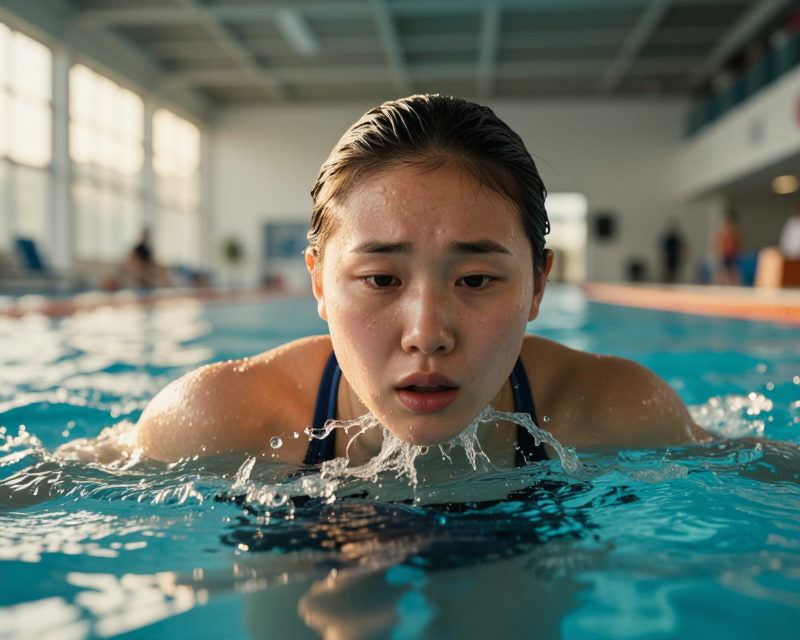 Cinematic Swimming Triumph