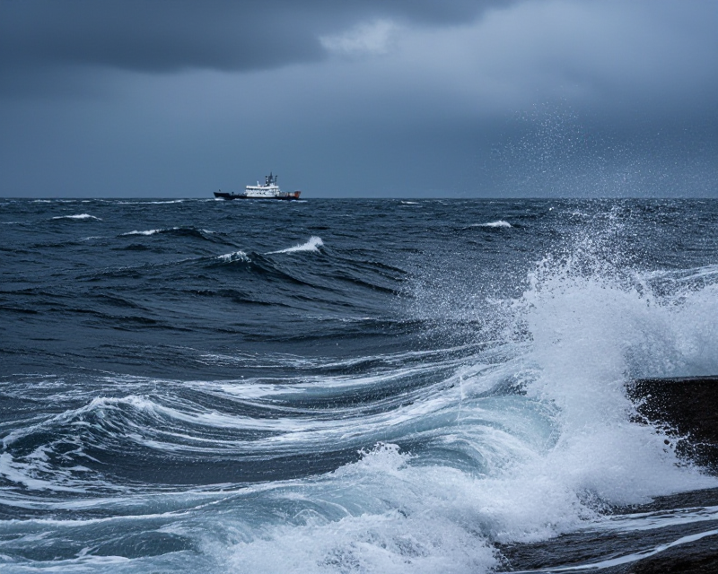 Stormy Busan Sea